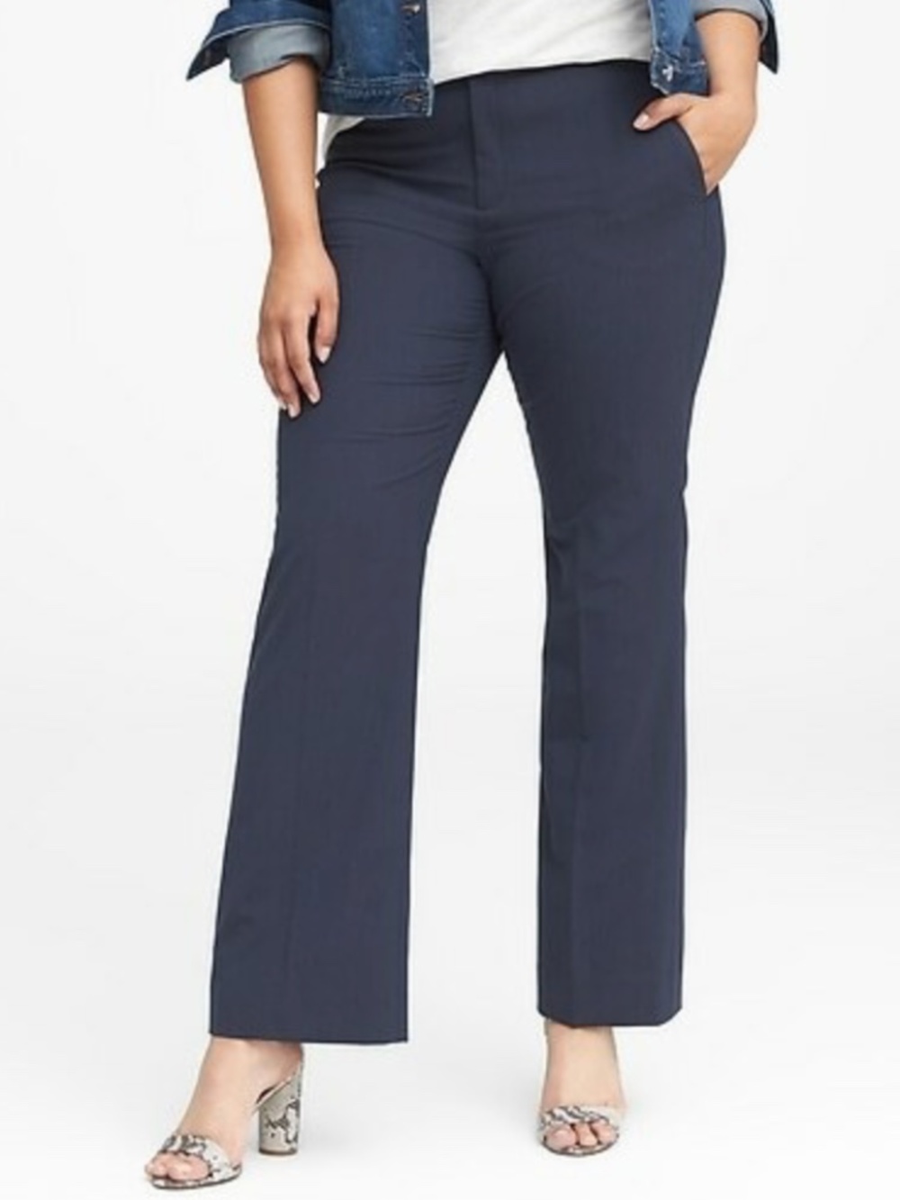 NWT Banana Republic Logan Trouser-Fit Washable Wool-Blend Pant Size 12 Short - Picture 3 of 16